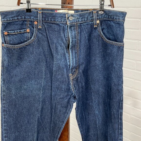 Levis 517 Jeans Men 40Wx30L Blue Bootcut Black Bat Wing Cotton Denim VTG - Picture 2 of 12
